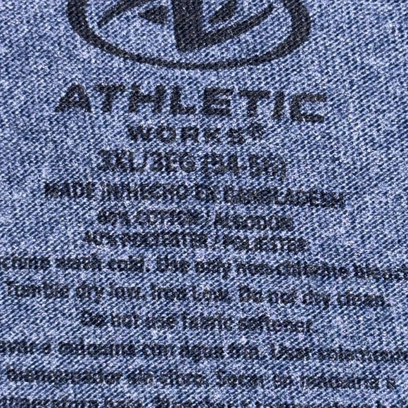 Athletic Works Blue Cove Heather Short Sleeve Tee 3XL NWT - Picture 7 of 10